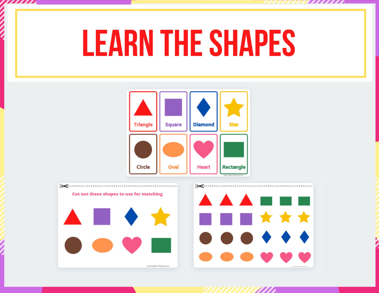 Toddler Learning Shapes Activities Toddler Busy Book Toddler Printable