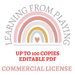 EDITABLE, Up to 100 Copies Commercial Resale License, Busy Book Commercial, Busy Book Printable, Learning Activities, Commercial Use