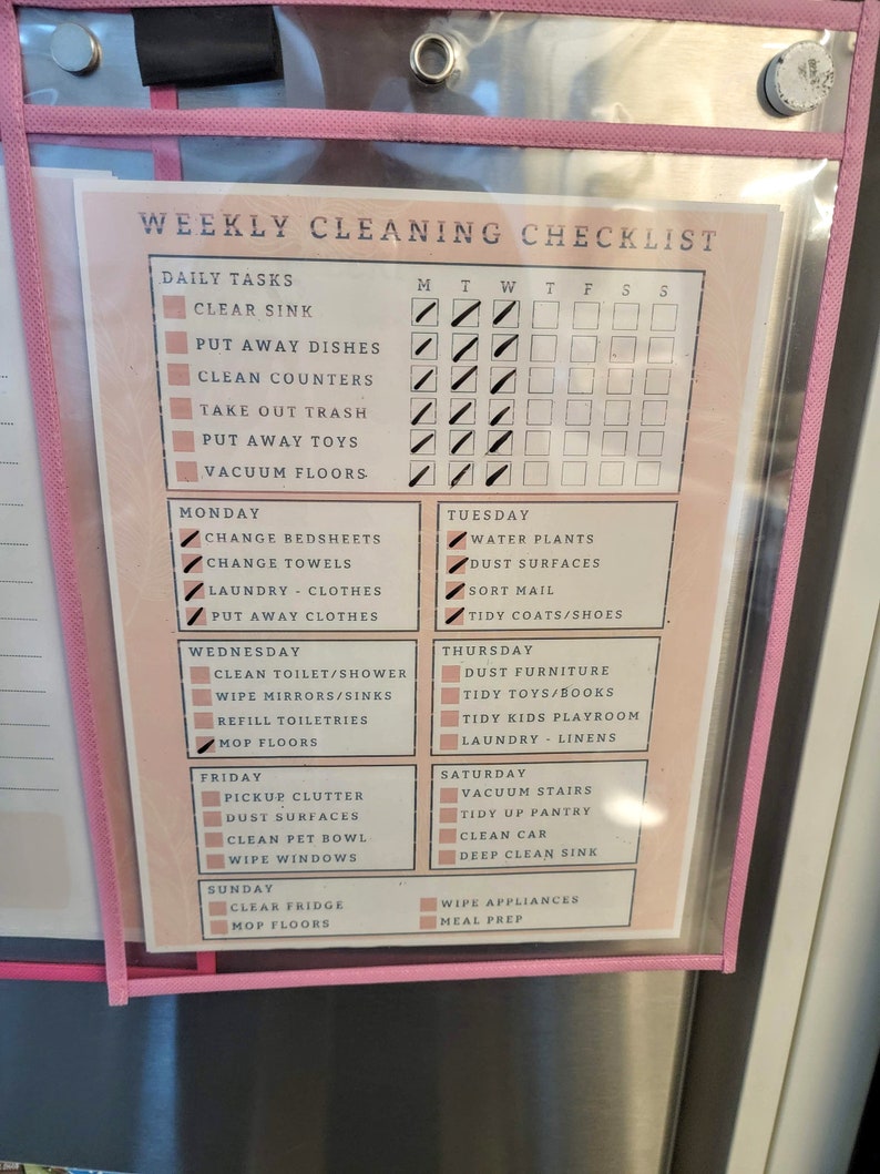 Busy Mom Planner Printable Checklist Organized Life Cleaning Checklist ...