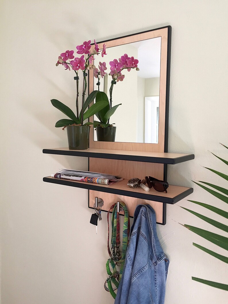Mirrored Floating Entryway Shelves Etsy
