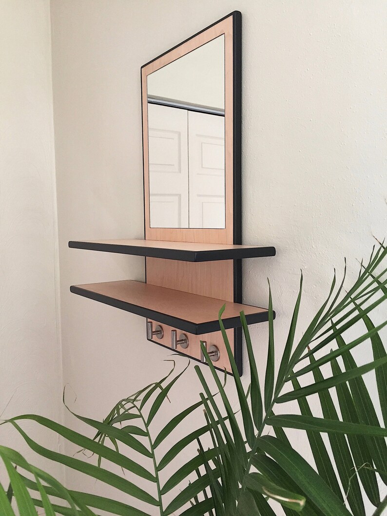 Mirrored Floating Entryway Shelves Etsy