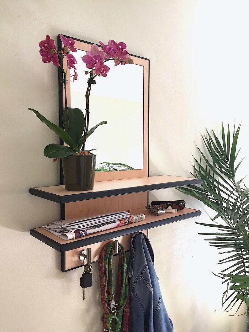 Mirrored Floating Entryway Shelves Etsy
