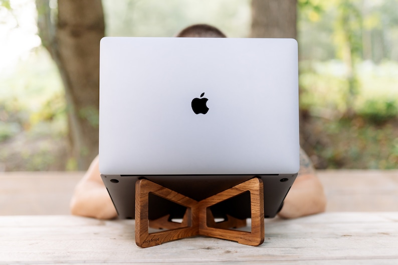 Wood Macbook Stand Macbook Pro Stand Wood Stand Macbook Etsy