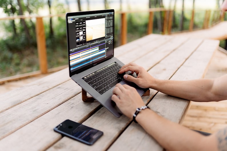 Macbook Stand Macbook Pro Table Stand Wood Macbook Holder Etsy