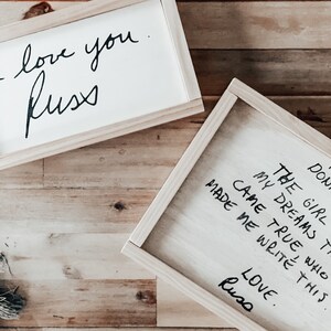 Custom handwritten sign