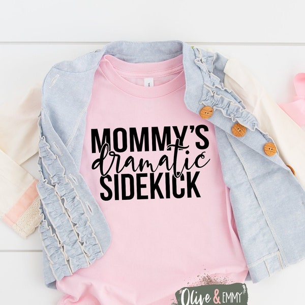 cute girl tshirt, little girl shirt, Mommy's Sidekick, cute girl gifts, toddler girl shirt, girls graphic tee, funny toddler shirt, youth