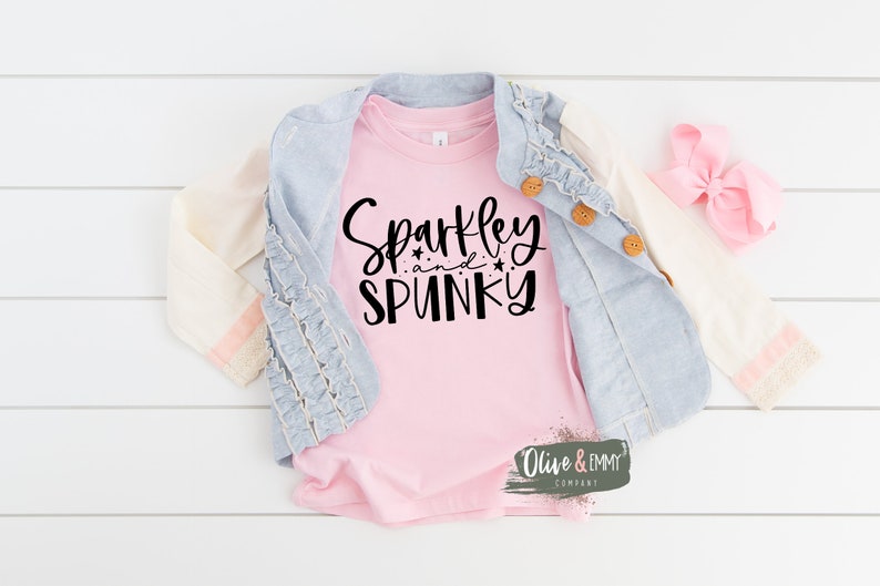 Cute Girl Gifts Sparkley And Spunky Youth Funny Toddler Shirt Little Girl Shirt Cute Girl Tshirt Girls Graphic Tee Toddler Girl Shirt Clothing T Shirts Somoto Cz