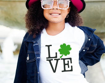 kids St Patrick's Day shirt, toddler St Patrick's Day shirt, shamrock love, kids personalized St Patrick's Day shirt, boy St Patrick's shirt