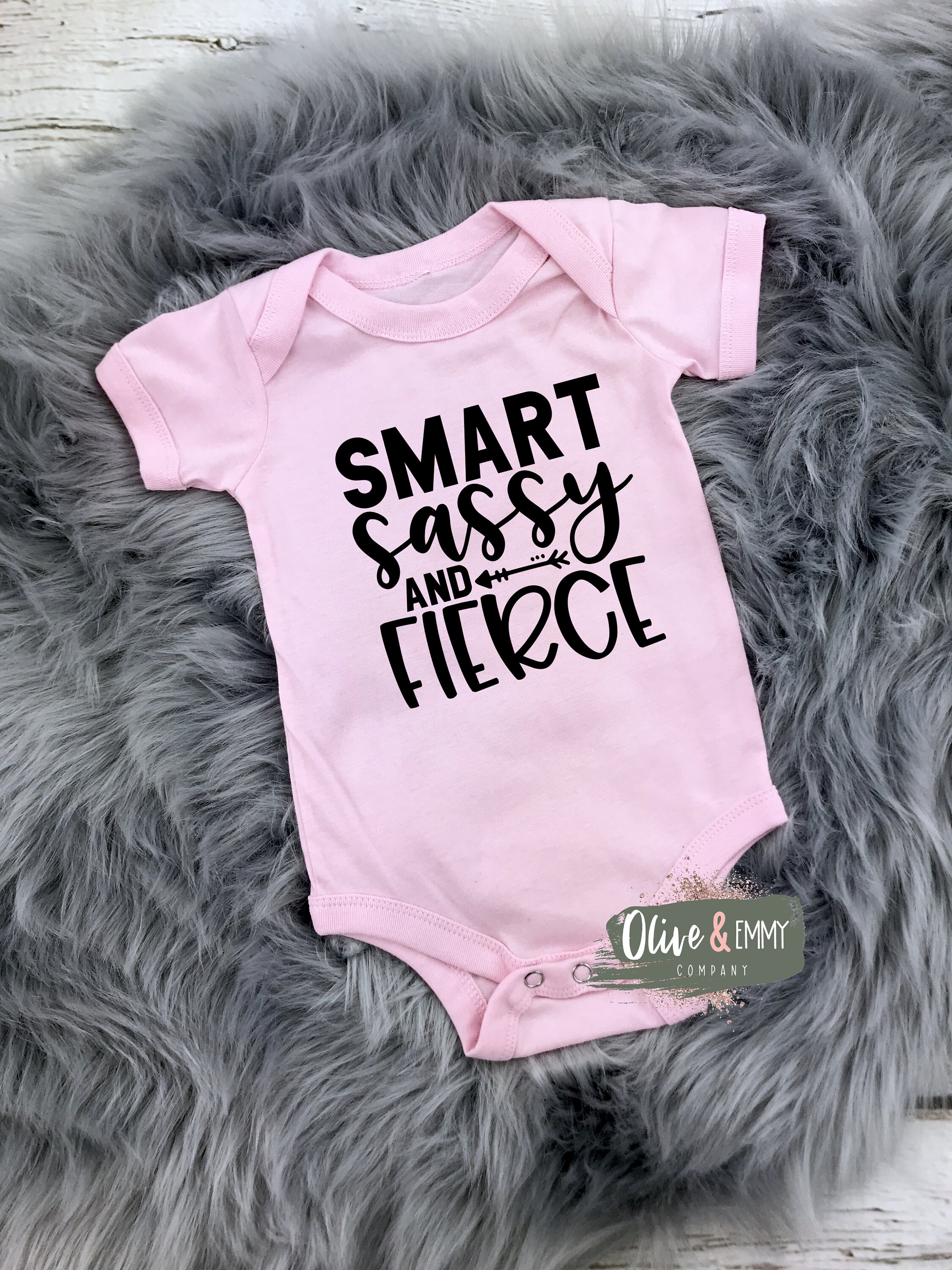 Cute Girl Tshirt Little Girl Shirt Sassy and Fierce Cute Etsy