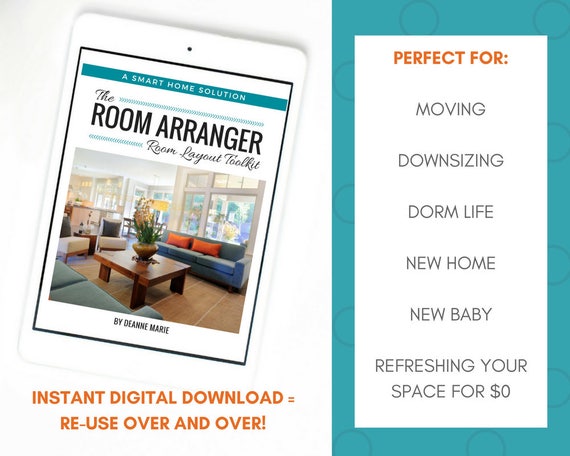 Room Arranger Room Planner Furniture Layout Toolkit Space Planning Instant Download Home Decor