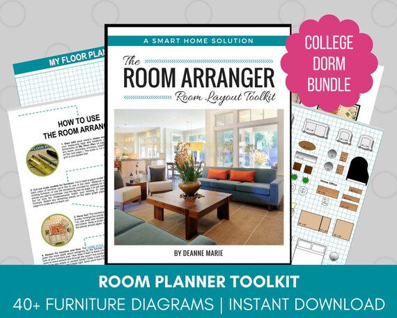 Room Arranger Dorm Bundle Room Planner Furniture Layout Toolkit Space Planning Instant Download College Dorm Decor Dorm Life