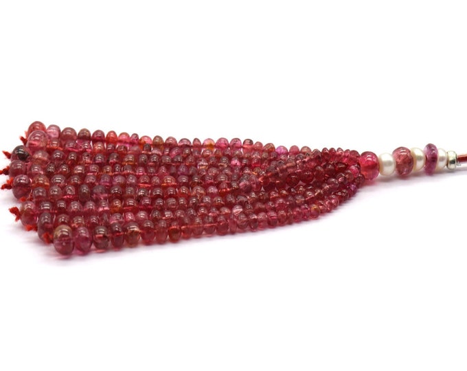 Tassel for pendant/Natural RUBY SPINEL/Smooth rondelle/Size 2.50MM till 5.00MM/Beautiful red color beads/Natural gemstone/Spinel Burma mines