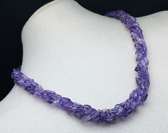 Natural AMETHYST/Smooth pear shape/Approx. 3x7MM till 3x12MM /Beautiful purple color necklace/With 925 sterling silver lobster clasp/Unique