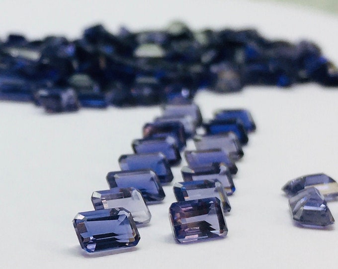 IOLITE cut 4X6MM/Octagon shape/Top quality gemstone/Beautiful deep blue color gemstone/Selected stones/Natural Iolite gemstones/