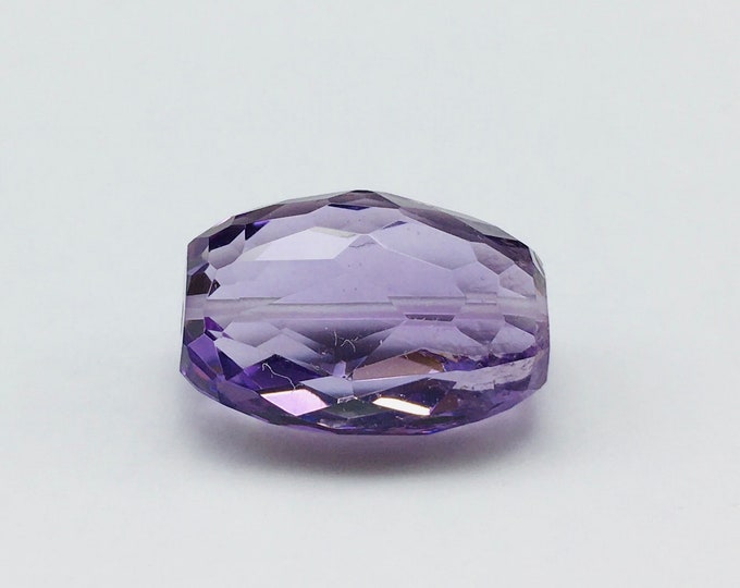 Genuine AMETHYST 14X20MM/Faceted tumble shape/0.60MM drilled/Weight 26.30 carat/Beautiful top purple color gemstone/Natural gemstone/Rare