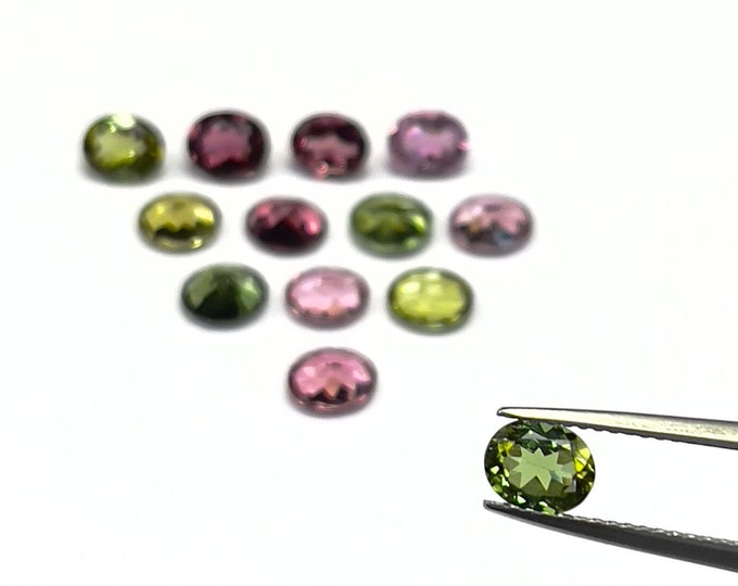 Multi TOURMALINE/Cut stone/5X6 oval/13 pieces/Gemstones for jewelry makers/For Goldsmiths/Top quality/TOURMALINE fancy cut stone/Topmost