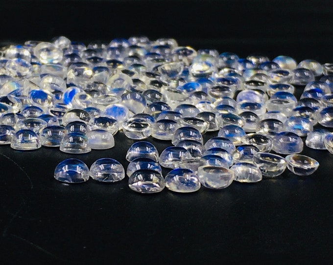 Natural RAINBOW MOONSTONE/Smooth cabochon/Size 5MM Height 3MM/Round shape/Top top quality of Rainbow moonstone/For Designer use/1st quality