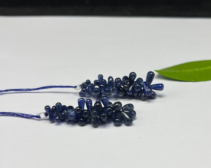 Natural BLUE SAPPHIRE/Smooth Drop/Size 2MM till 9MM/61.40 Carats/earring/For jewelry makers/For Goldsmiths use