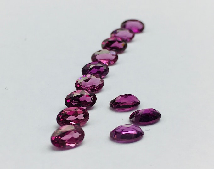 Natural RHODOLITE/Oval shape/Size 3x5/Height 2.00MM/Beautiful deep Mergenta color/Back point gemstone/AAA top quality stones/Loose gemstone
