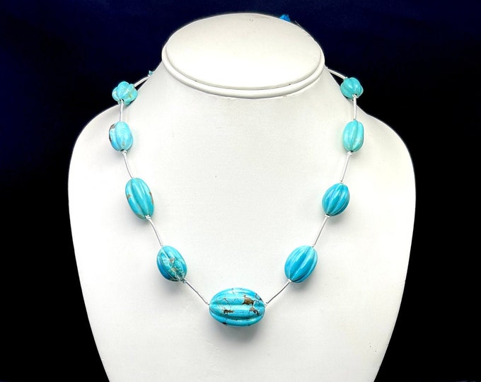 Natural TURQUOISE/Hand Carved /Oval shape/Size 13x10MM till 27x20MM/Beautiful blue color/Top quality Turquoise beads for designers/Unique