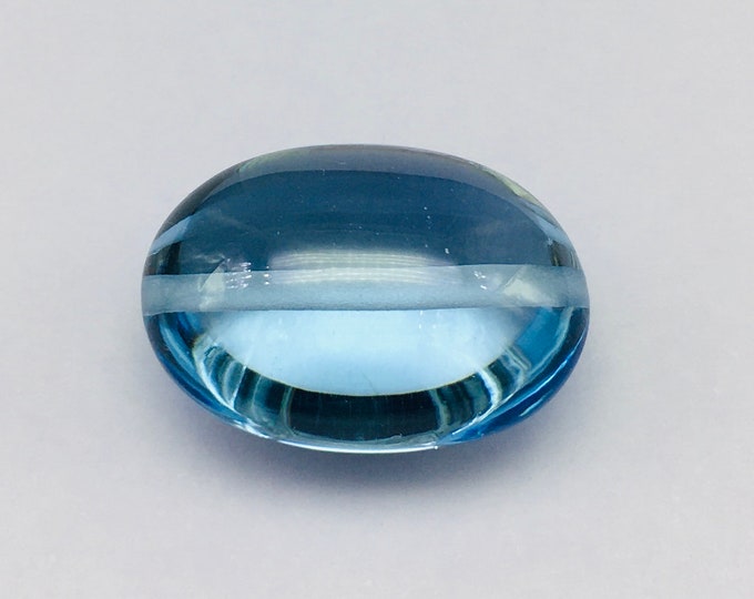 BLUE TOPAZ Tumble 15x20MM/Smooth Oval Shape/1MM Drilled Gemstone/Top Quality Blue Topaz/Perfect Polished/Loose Gemstone/