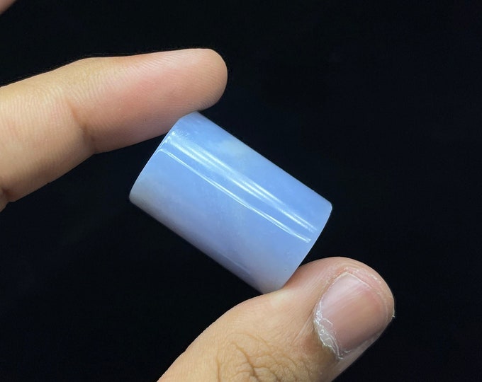 BLUE CHALCEDONY/Fancy cabochon/Width 25MM Length 30MM Height 14MM/Smooth cabochon/Natural Chalcedony/Custom orders are welcome