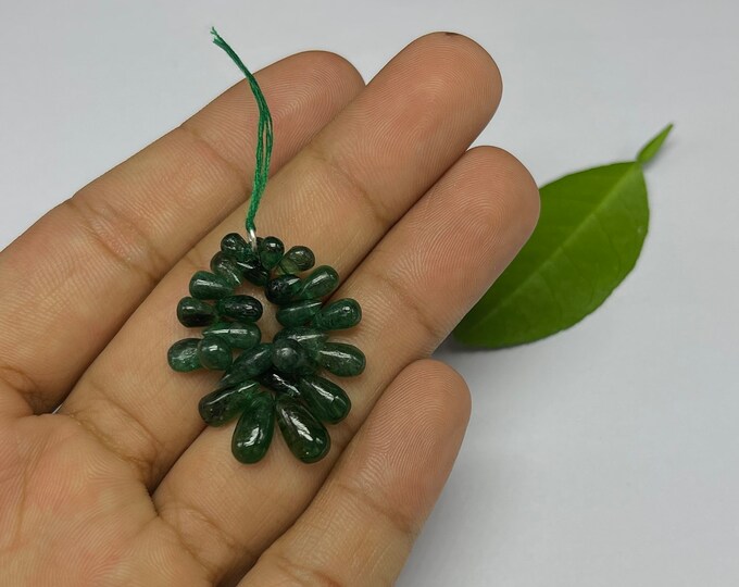 Natural EMERALD/Smooth Drop/Size 6MM till 6MM/30.00 Carats/pendant/For jewelry makers/For Goldsmiths use