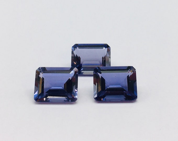 Natural IOLITE/Cut stones/9x11 Octagon/Pieces 3/Weight 11.45 carats/Top quality Iolite/Genuine Iolite/Topmost quality of IOLITE