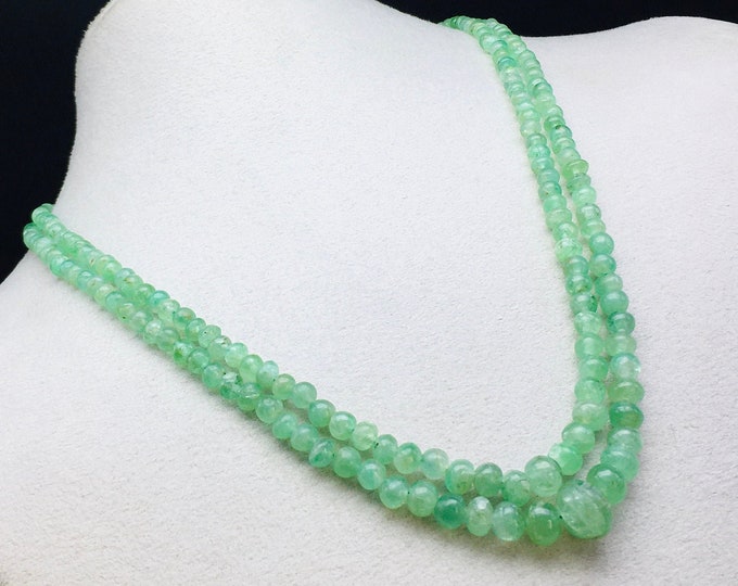 NATURAL EMERALD Beads/Rondelle shape/Approx 3.25MM till 11.50MM/Beautiful open green color/Gemstone necklace/Green color beaded necklace