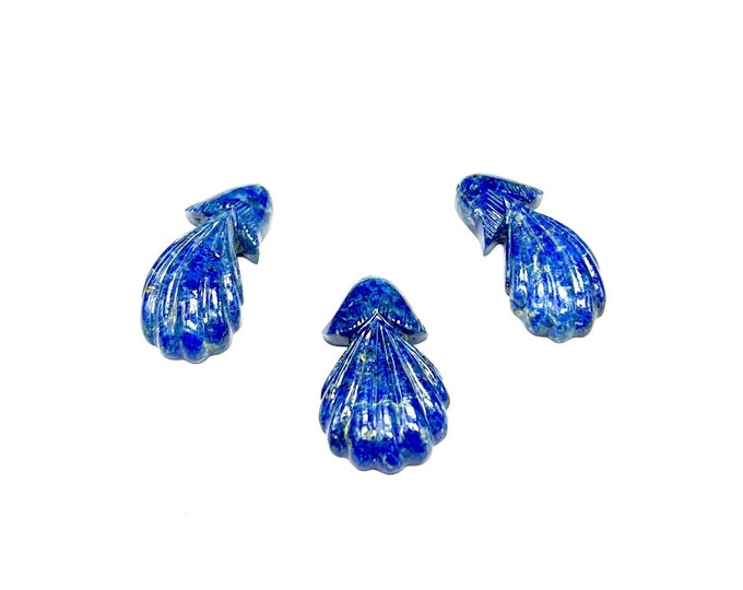 Natural LAPIS/Hand carved/Leaf shape/with pendent/Width 17.00MM/Length 29.00MM/Height 5.00MM/Guaranteed genuine lapis/For designers use/Rare