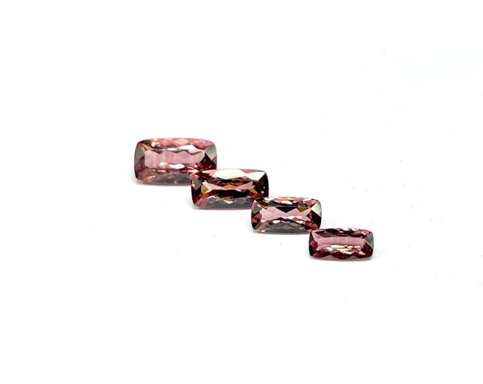 Natural PINK TOURMALINE/Cushions/Size 4X8MM till 6X11MM/Pieces 4/5.35 carats/For Goldsmiths use/For jewelry makers/Top Tourmaline gemstones