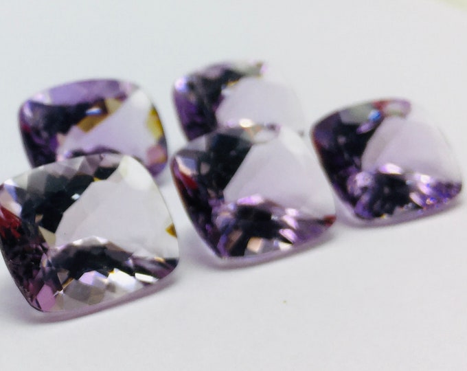 LIGHT AMETHYST 15x20MM/Faceted stone/Cushion shape/Beautiful top Rose de france purple color stone/Approx weight 15.92 carat/Loose gemstone