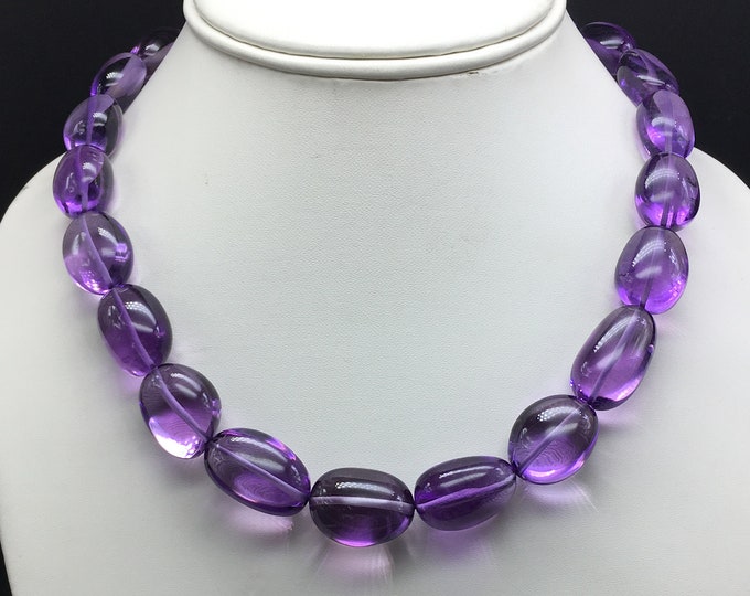 Genuine AMETHYST/Topmost quality/Smooth tumble/Approx. 12x18MM till 17x20MM/Very rare top quality of genuine Amethyst/For designers use