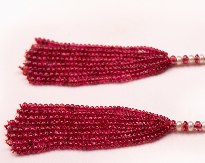 Natural RUBY SPINEL/Smooth Rondelle/Approx. 2MM till 3MM/Beautiful deep red color beads/Tassels for earring/For designers use/For jewellers
