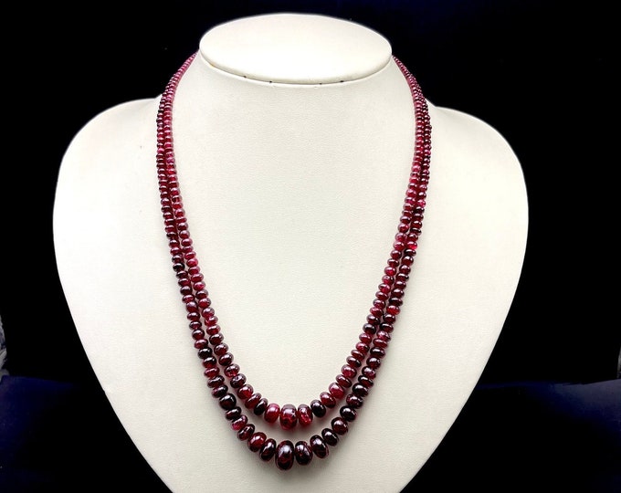 Natural SPINEL/Smooth rondelle/2.50MM till 12MM/262.00 carats/17" till 18" length/Beautiful deep red color necklace/Gemstone necklace/Rare