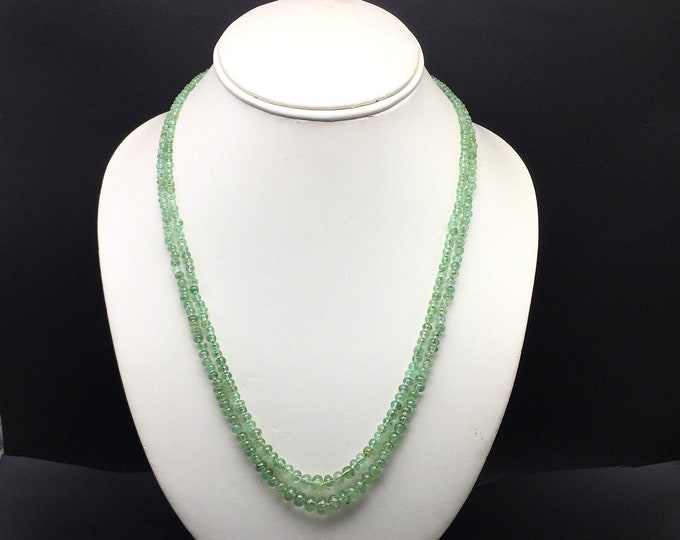 NATURAL EMERALD Beads/Rondelle shape/Approx 3.00MM till 8.00MM/Beautiful open green color/Gemstone necklace/Green color beaded necklace