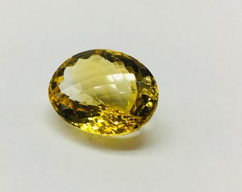 Best Quality 25.90 Carats Top Quality Brandy Color NATURAL CITRINE Chaker Cut Oval Shape Gemstone, Back Point Gemstone, Attractive Gemstone