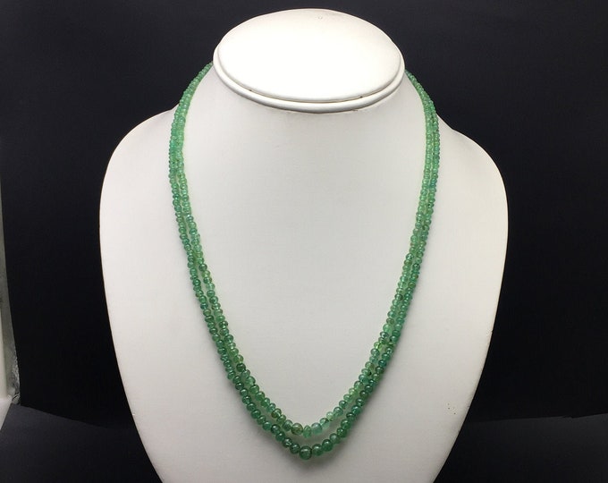 Natural EMERALD Beads/Rondelle shape/Approx 2.50MM to 6.00MM/Ready to wear necklace/Beautiful open green color of Emerald/Loose beads/Unique