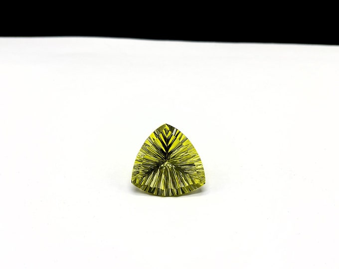 GREEN GOLD (Lemon) Quartz/Concave cut/Beautiful deep lemon color/Perfect cut stone/For jewelry makers/Natural gemstone