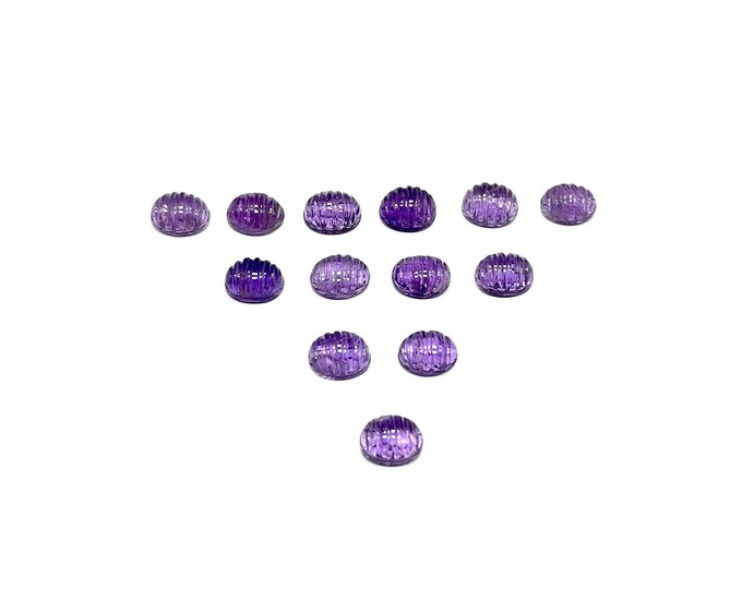 Natural AMETHYST /Hand carved/Round shape/Width 7MM/Length 4MM/Height 9MM/Gemstone carving/Amethyst carving/Loose carving/Rare