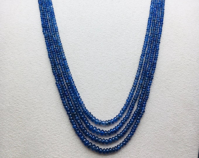 BURMESE BLUE SAPPHIRE/Size 2MM till 5MM/Smooth rondelle shape/Very Old Burma Mines/Natural Sapphire beads/For Brands/Electric blue color/