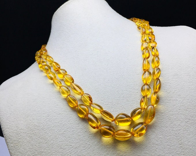 BRANDY CITRINE/Smooth/Irregular shape beads/307.00 Cst/7x9MM till 11x15 MM/418.00 Dollars/deep brandy color beads/Natural Gemstone necklace