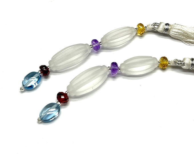 Fancy beads for earring/For GOLDSMITHS/For Jewelry makers/For DESIGNERS use/Citrine/Rock Crystal/Amethyst/Rock Crystal/Red Garnet/Blue Topaz