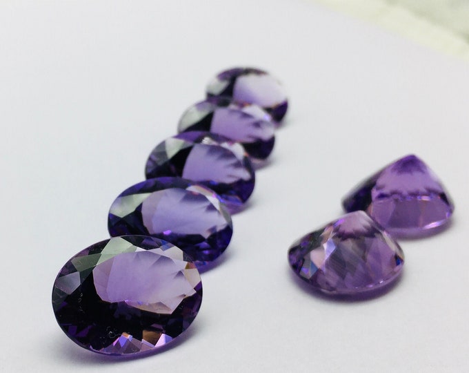 DARK AMETHYST 15X20MM/Faceted stone/Oval shape/Beautiful top purple color stone/Approx weight 14.43 carat/For jewelry makers/Loose gemstone/