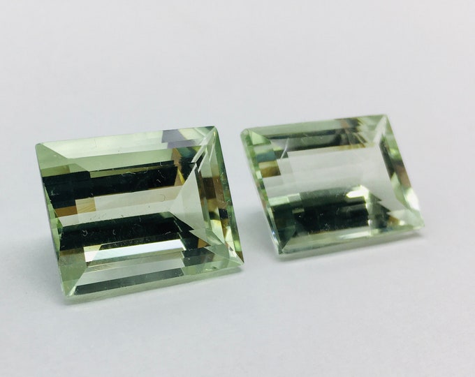 Green Amethyst (Prasiolite) Baguette Shape 15x20mm Approx  Carats, loose gemstones, natural gemstone, rare to find this quality