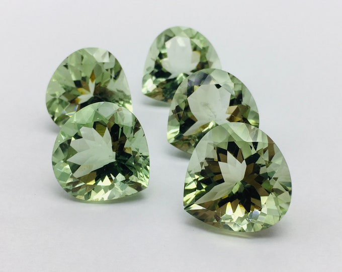 Green Amethyst (Prasiolite) Heart Shape 20x20mm Approx 22.38 Carats, loose gemstones, natural gemstone, rare to find this quality gemstones