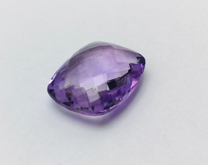 Amethyst cut stone/ cushion shape/ width 18.15mm/ length 24.15mm/ height 8.00mm approx/ 24.00 carat/ perfect cut and polished/ top quality