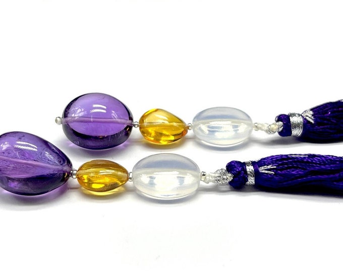 Natural Gemstone/Beads for earring/For GOLDSMITHS/For Jewelry makers/For DESIGNERS use/Moon quartz/Citrine/Amethyst/Fancy shape beads/Unique