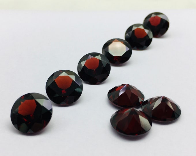 RED GARNET 12mm ROUND/ Approx. 7.00 carat/ Faceted gemstone/ Beautiful open color Garnet gemstone/ Perfect cut & polish Garnet/Rare gemstone