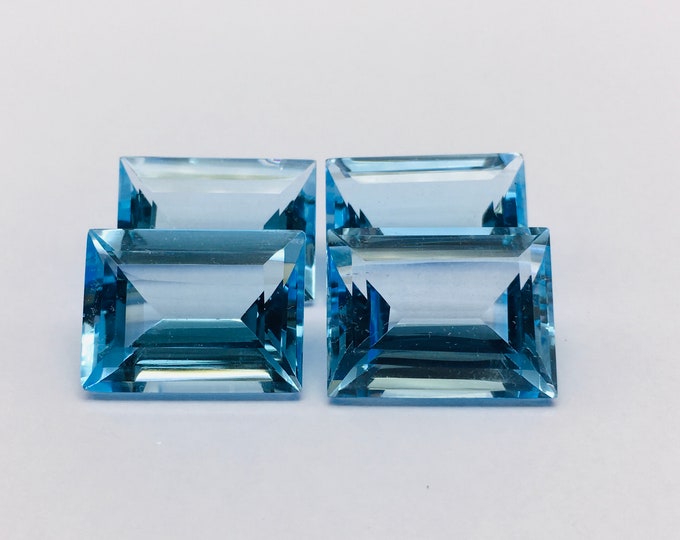 Blue topaz cut stone/ size 15x20mm/ baguette shape/ piece 1/ weight 25.58 carat/ price 265.00 us dollar/ perfect cut & polished gemstones